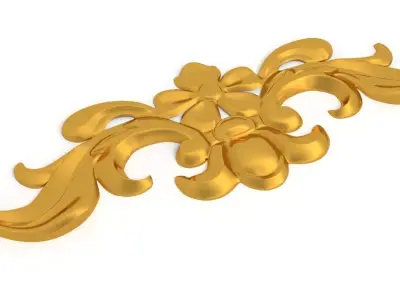 Baroque moldure deco 2 3D model