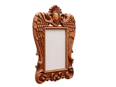 carved frame mirror cnc and 3d printing 3D print model