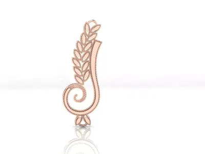 free gold pendant Free 3D print model