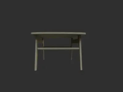 Coffee table Low-poly 3D model 5