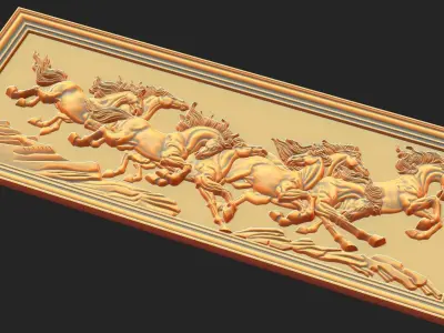 Eight Horses for CNC and  3D print model