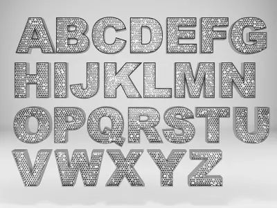 Lit Typography Collection 3D model