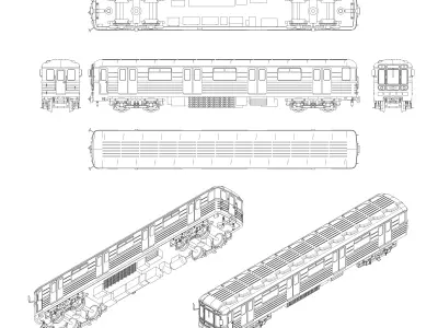 Metrovagonmash 81-717 wagon of the Budapest Metro in scale TT 3D print model