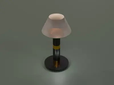 Luxury Bedside Lamp Low-poly 3D model