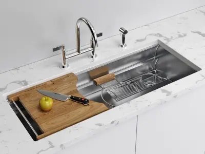 Kallista Multiere Kitchen Sink Set 3D model