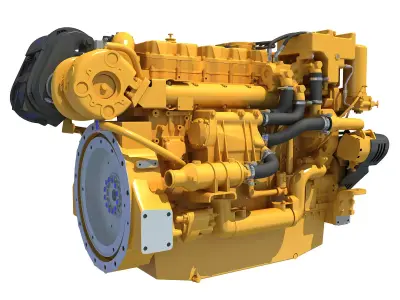 Industrial Diesel Engine 3D model