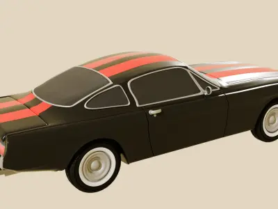 Muscle Car Based on Ford Mustang 3D model