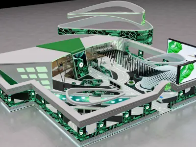 booth 1000m Ministry of Defense 3D model