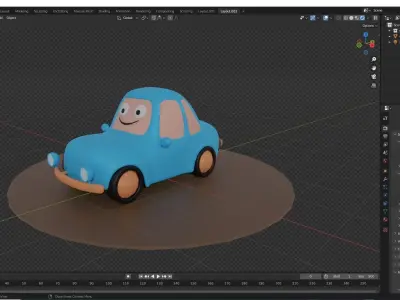 Cartoon Car Low-poly 3D model by gigantedoblender from CGTrader