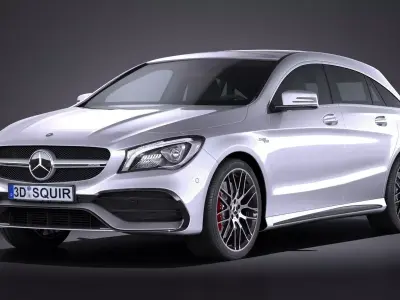Mercedes-Benz CLA45 AMG Shooting Brake 2017 3D model