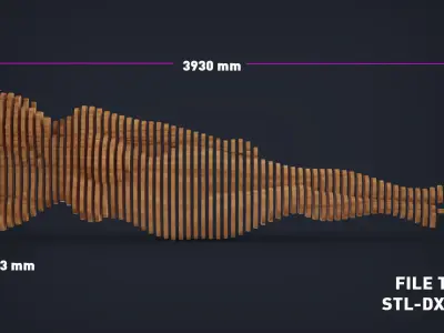 Female Figure Parametric Wall Art 3D print model