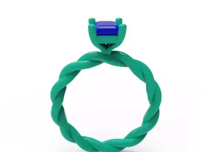 Twist ring 02 3D print model