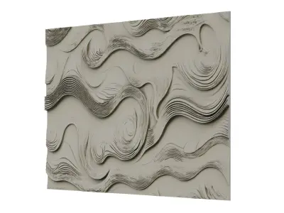 decor set wall panel wall relief mural CNC 33 3D model