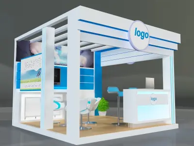 Booth Exhibition Stand a131 3D model