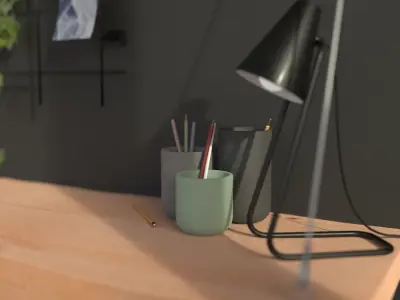 3D Scene - Interior set - Modern workplace 3D model