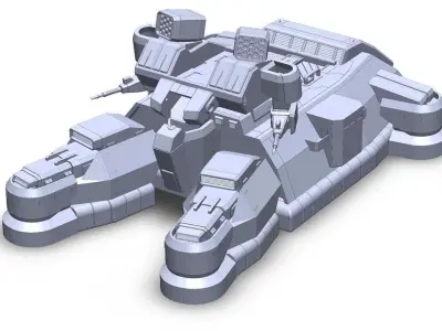 Rhinoceros Mobile Armor - Incomplete Free 3D model