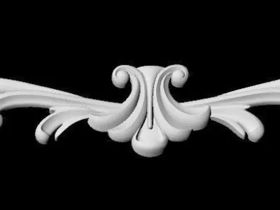 Central decor ornament for furniture 3D model 61