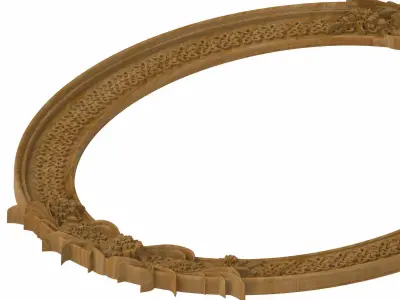 Carved picture frame STL 3D model
