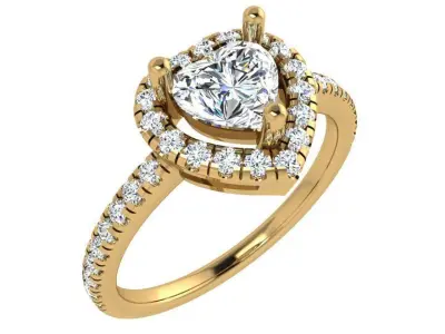 Heart Halo Ring 4668 3D print model