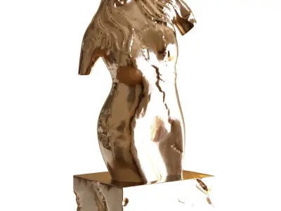 woman sculpture 001 Low-poly 3D model