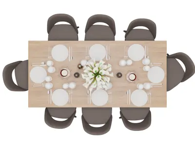 Table Set 3D model purchase