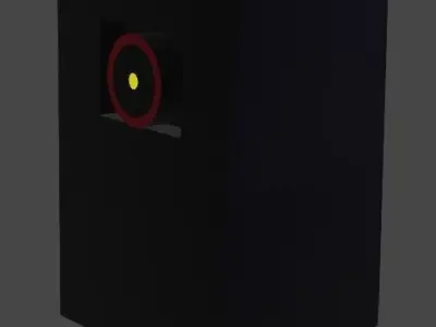 speaker 3d model box with light Low-poly 3D model