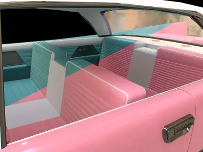 1957s DeSoto Fireflite Low-poly 3D model