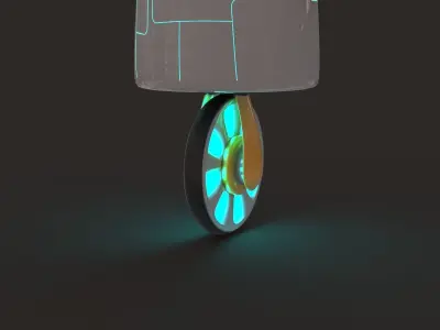 3D Retrobot - Technology Mascot Low-poly 3D model