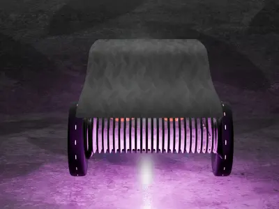 concept car Low-poly 3D model