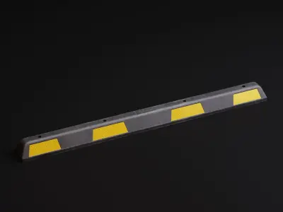 Car Parking Stop PBR Game-Ready Low-poly 3D model