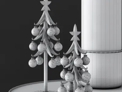 Stylish christmas decor 3D model