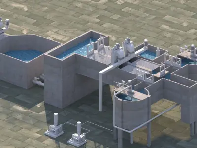 Wastewater treatment equipment 3D model
