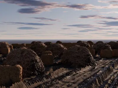 Hay Field Free 3D model