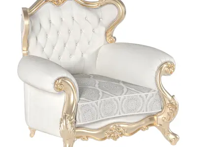 Classic Gold armchair 3D model