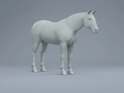 Horse mid poly zbrush 3D model