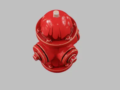 Ceramic Fire Hydrant 3D model