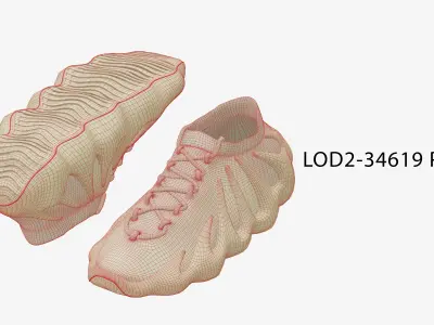 Adidas Yeezy boost 450 sneaker Low-poly 3D model