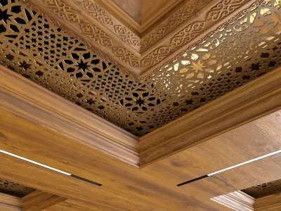 Wooden Ceiling In Oriental Style 5x8 3D model