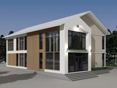 Office design Nordic House Style 3D model