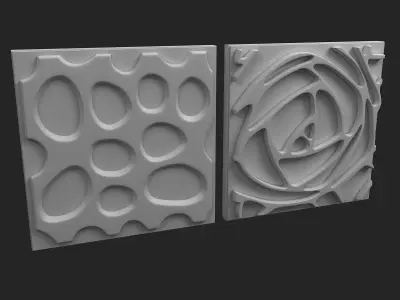 3D wall panel 3D model