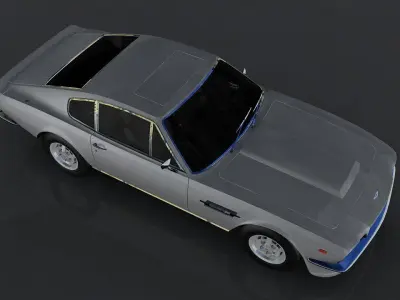 Aston Martin Vantage 1977 Low-poly 3D model