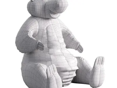 collection of teddy bears 3D model