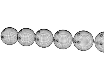 Bowling Ball and Pin - HighPoly and LowPoly Low-poly 3D model