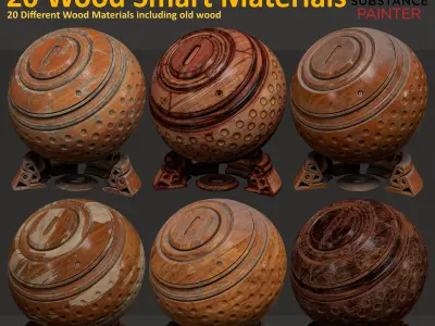 20 Wood Smart Materials - Vol1   Texture