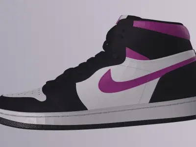 NIKE AIR JORDAN 1 MID SHOES PBR Low-poly 3D model