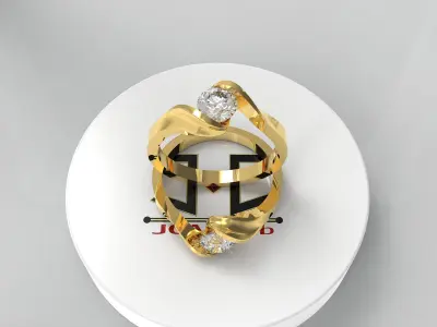 0227 - Solitaire Ring - JCADHub 3D print model