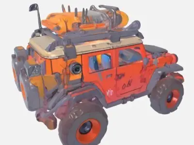 Futuristic Off-Road Vehicle  3D print model