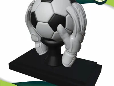 3D Less Leaky Goalkeeper Trophy - PRINT READY Free 3D print model