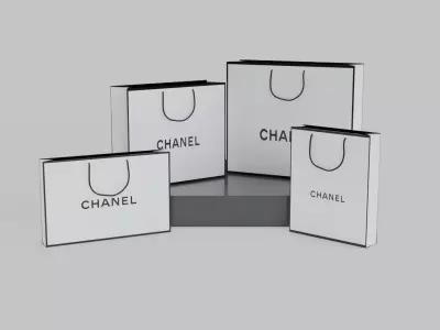 Chanel Shopping Bag - Luxury 3D Packaging Model Low-poly 3D model