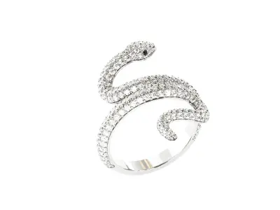 Diamond snake ring-2 3D print model